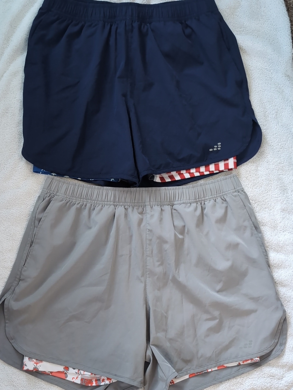 BCG Navy and Grey Running Shorts - Lg And X-Lg